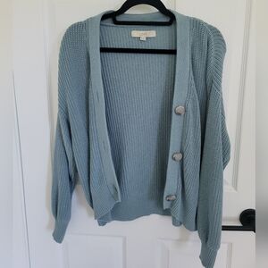 Baby blue LOFT cardigan